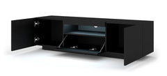 Aura Floating TV Stand in Black Matt 150cm