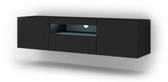 Aura Floating TV Stand in Black Matt 150cm