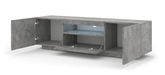 Aura Floating TV Stand in Concrete Grey 150cm