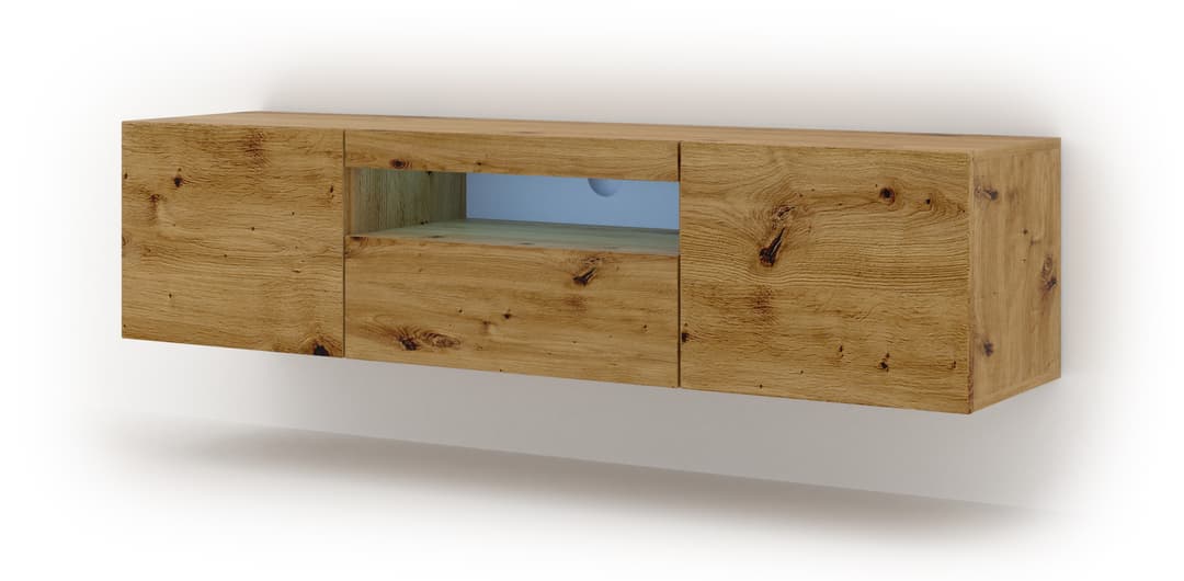 Aura Floating TV Stand in Oak Artisan 150cm