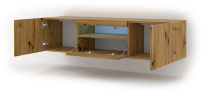 Aura Floating TV Stand in Oak Artisan 150cm