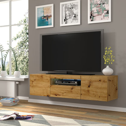 Aura Floating TV Stand in Oak Artisan 150cm