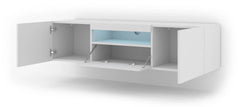 Aura Floating TV Stand in White Matt 150cm
