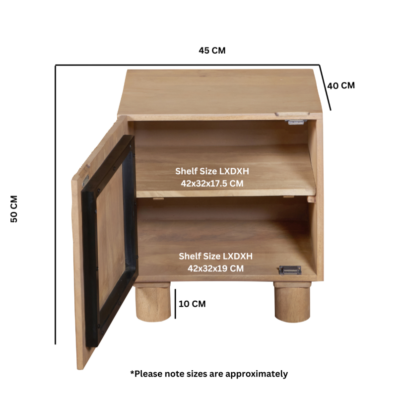 Austin Solid Wooden Bedside Table