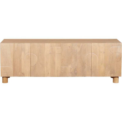 Austin Solid Wooden Large TV Stand With 4 Doors
