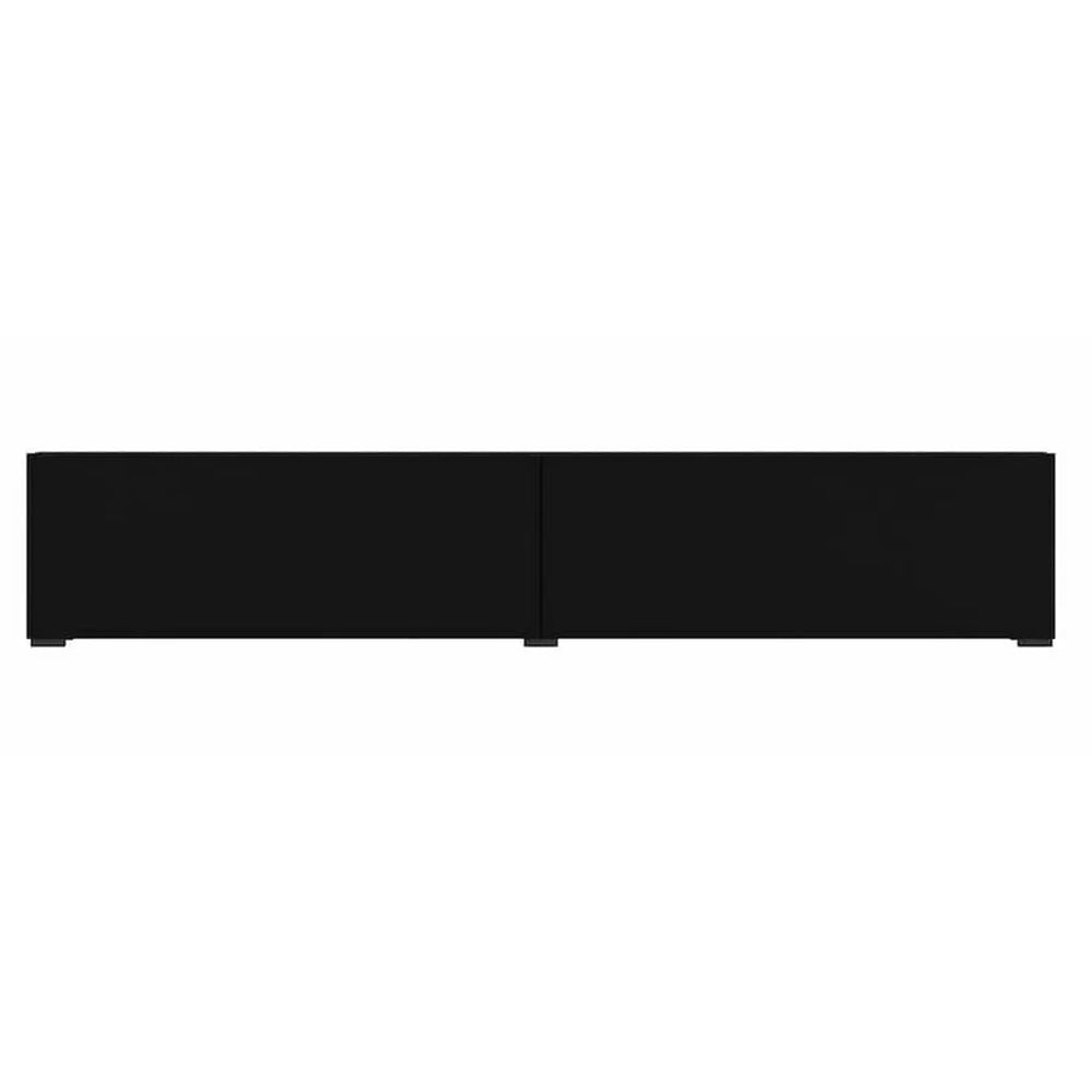 Ava Large Floating TV Unit in Matt Black - 180cm - Wall Mount - UK