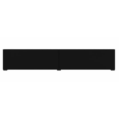 Ava Large Floating TV Unit in Matt Black - 180cm - Wall Mount - UK