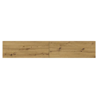 Ava Large Floating TV Unit in Oak Artisan - 180cm - Wall Mount - UK