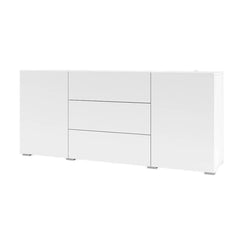 Ava Wooden Sideboard with 2 Doors and 3 Drawers in White Matt - 140cm