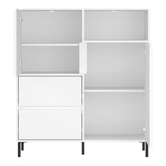 Avenale Sideboard 2 Door 2 Drawer in Alpine White High Gloss - Furniture One Shop