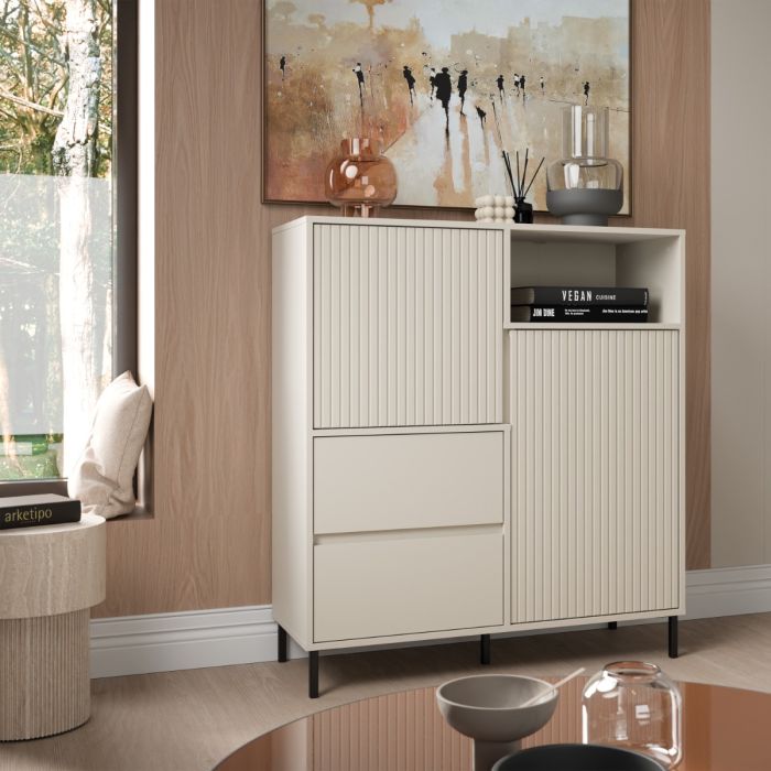Avenale Sideboard 2 Door 2 Drawer in Cashmere - Furniture One Shop