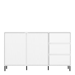 Avenale Sideboard 2 Door 3 Drawer in Alpine White High Gloss - Furniture One Shop