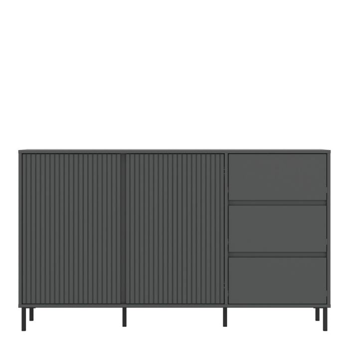 Avenale Sideboard 2 Door 3 Drawer in Anthracite - Furniture One Shop