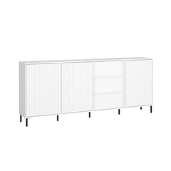 Avenale Sideboard 3 Door 3 Drawer in Alpine White High Gloss - Furniture One Shop
