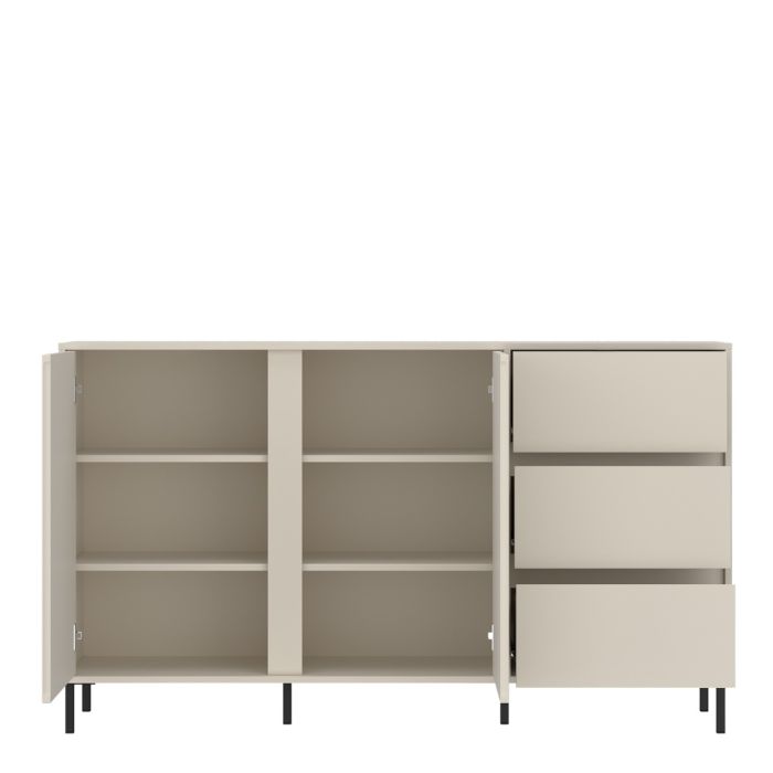 Avenale Wooden Sideboard 2 Door 3 Drawer in Cashmere - Furniture One Shop