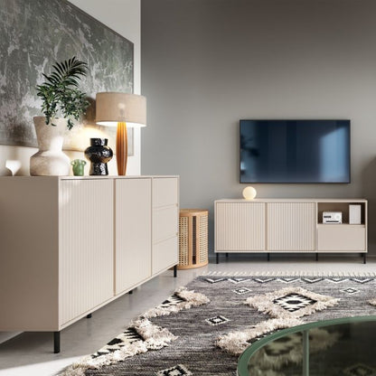 Avenale Wooden Sideboard 2 Door 3 Drawer in Cashmere - Furniture One Shop