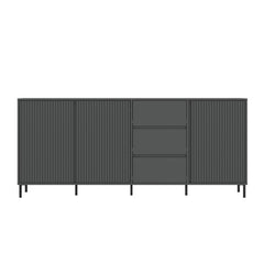 Avenale Wooden Sideboard 3 Door 3 Drawer in Anthracite - Furniture One Shop