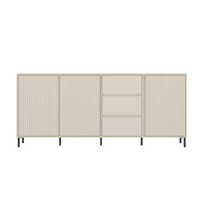 Avenale Wooden Sideboard 3 Door 3 Drawer in Cashmere - Furniture One Shop
