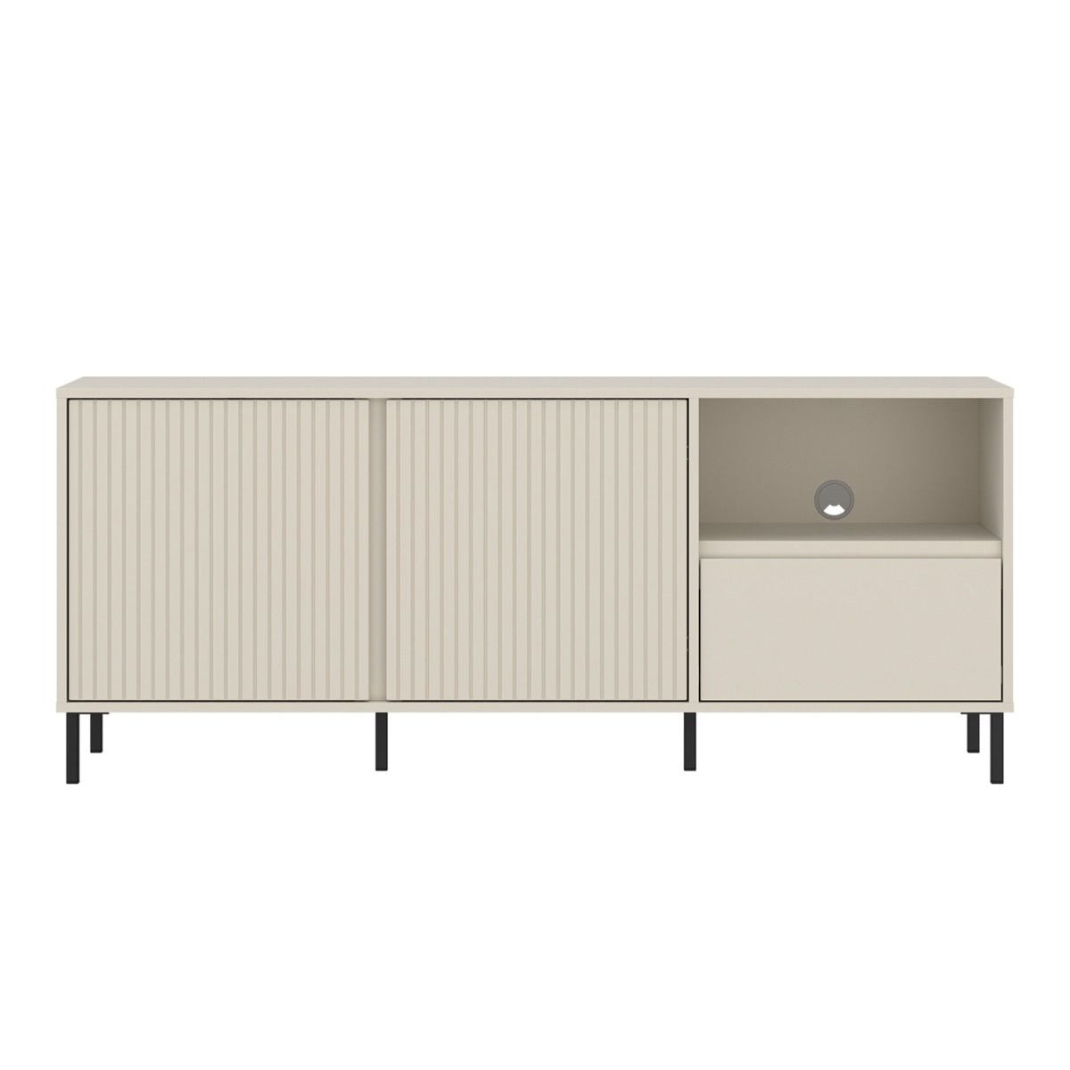 Avenale Wooden Small TV Stand 2 Door 1 Drawer in Cashmere - Furniture One Shop