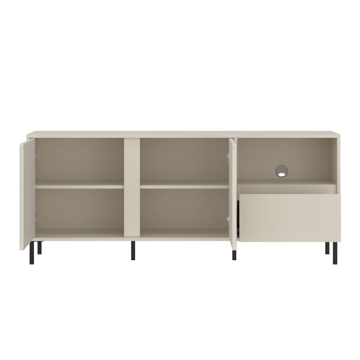 Avenale Wooden Small TV Stand 2 Door 1 Drawer in Cashmere - Furniture One Shop