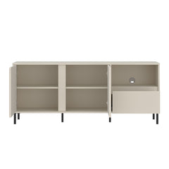 Avenale Wooden Small TV Stand 2 Door 1 Drawer in Cashmere - Furniture One Shop