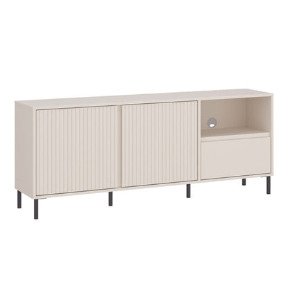 Avenale Wooden Small TV Stand 2 Door 1 Drawer in Cashmere - Furniture One Shop