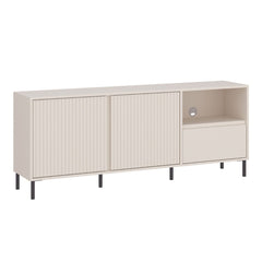 Avenale Wooden Small TV Stand 2 Door 1 Drawer in Cashmere - Furniture One Shop