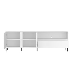 Avenale Wooden TV Stand 2 Door 1 Drawer in Alpine White High Gloss - Furniture One Shop