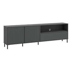 Avenale Wooden TV Stand 2 Door 1 Drawer in Anthracite - Furniture One Shop