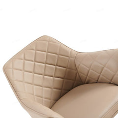 Azure Mink PU Leather Dining Chairs With Black Legs In Pair