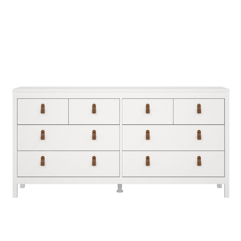 Barcelona Double Dresser 4+4 Drawers in White
