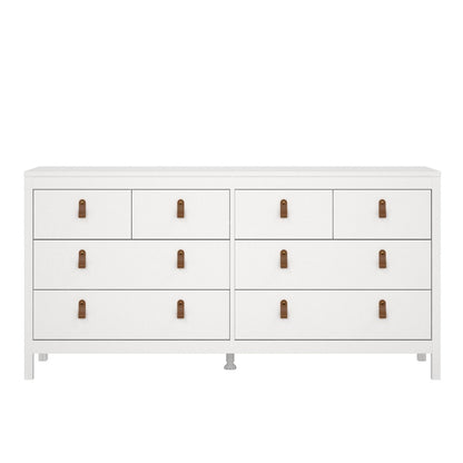Barcelona Double Dresser 4+4 Drawers in White