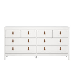 Barcelona Double Dresser 4+4 Drawers in White