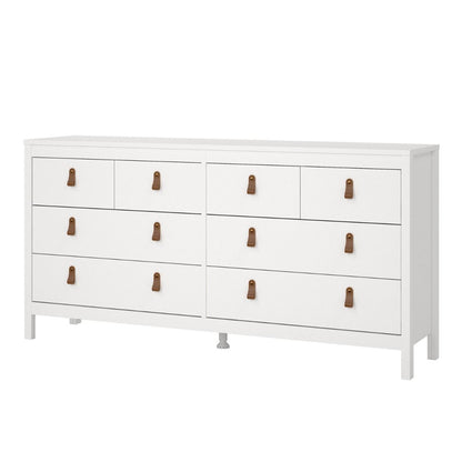 Barcelona Double Dresser 4+4 Drawers in White