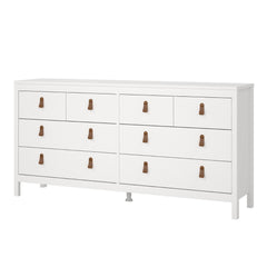 Barcelona Double Dresser 4+4 Drawers in White