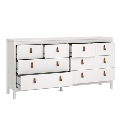 Barcelona Double Dresser 4+4 Drawers in White