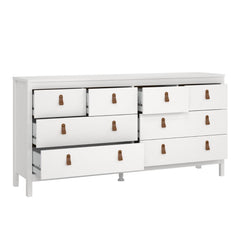 Barcelona Double Dresser 4+4 Drawers in White