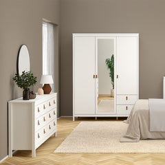 Barcelona Double Dresser 4+4 Drawers in White
