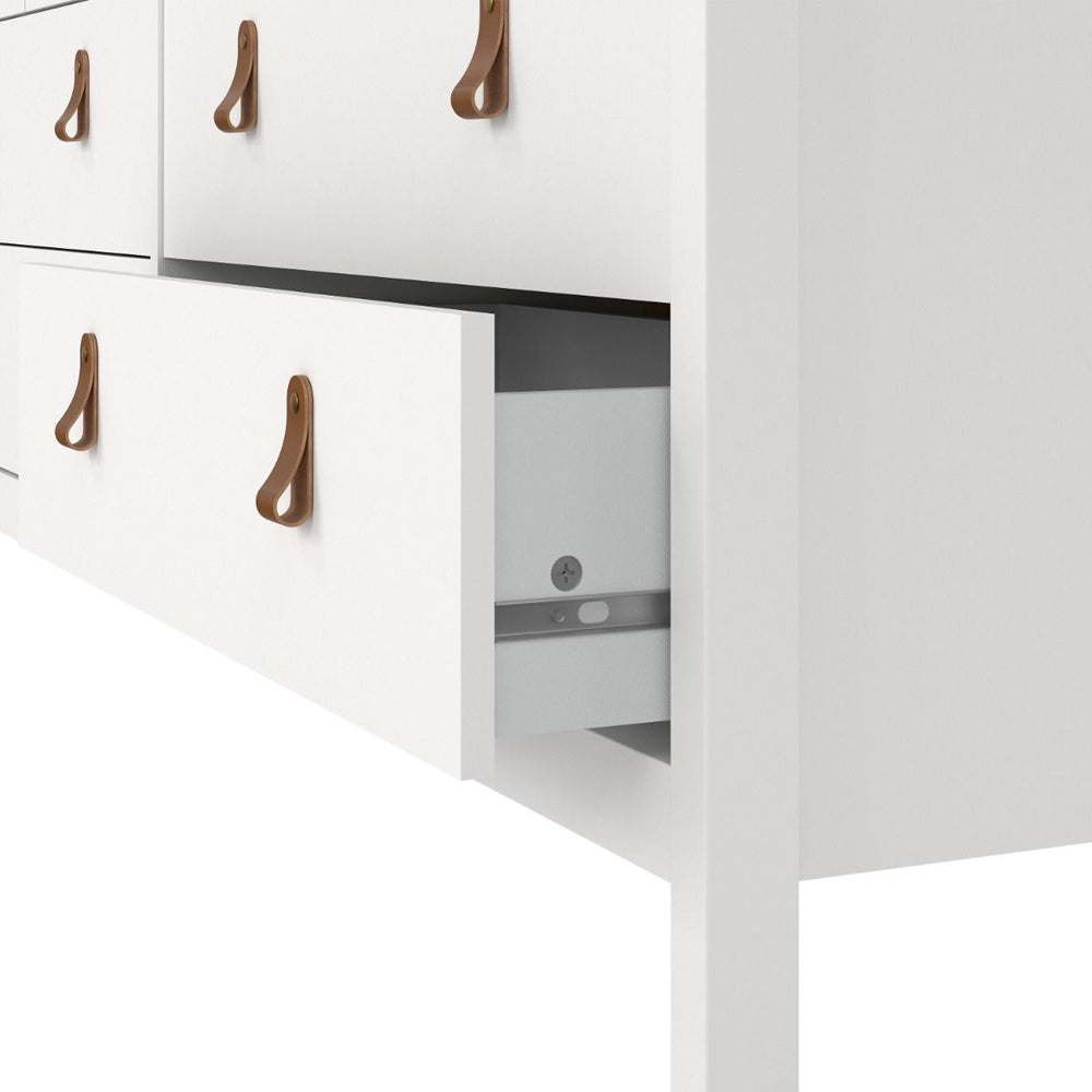 Barcelona Double Dresser 4+4 Drawers in White