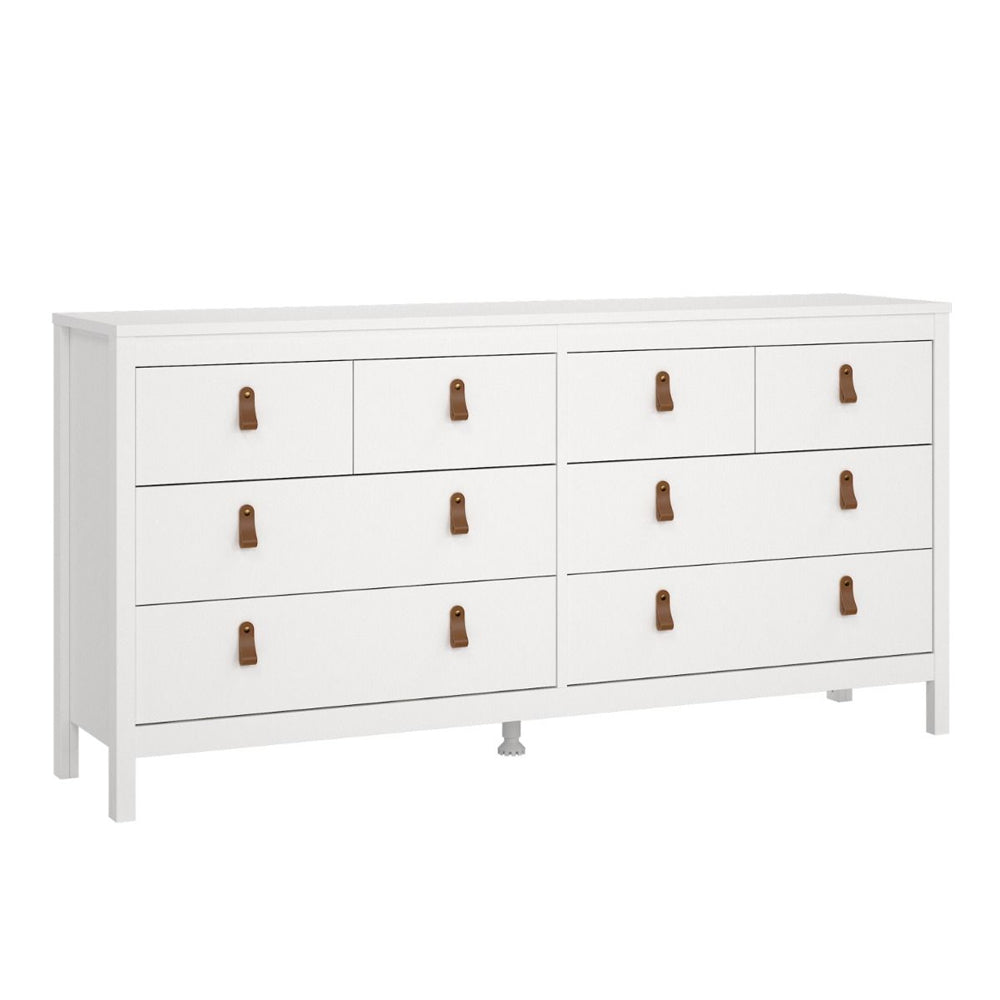 Barcelona Double Dresser 4+4 Drawers in White
