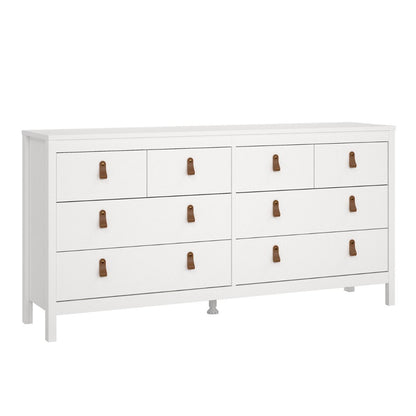 Barcelona Double Dresser 4+4 Drawers in White