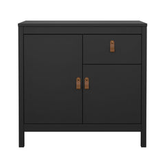 Barcelona Sideboard 2 Doors 1 Drawer in Matt Black - Furniture One Shop