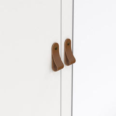 Barcelona Wardrobe with 2 Doors 1 Mirror Door 2 Drawers in White - Furniture One Shop
