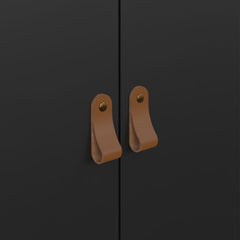 Barcelona Wardrobe with 2 Doors in Matt Black - Furniture One Shop