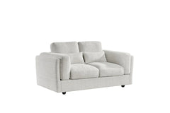 Bari 2 Seater Sofa In Beige Fabric