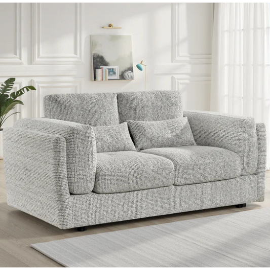 Bari 2 Seater Sofa In Grey Fabric