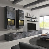 Baros Wooden TV Entertainment Unit in Schiefer