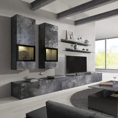 Baros Wooden TV Entertainment Unit in Schiefer