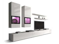 Baros Wooden TV Entertainment Unit in White High Gloss