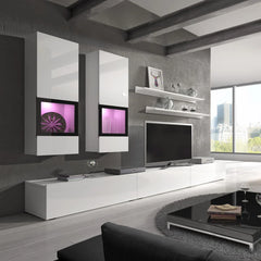 Baros Wooden TV Entertainment Unit in White High Gloss